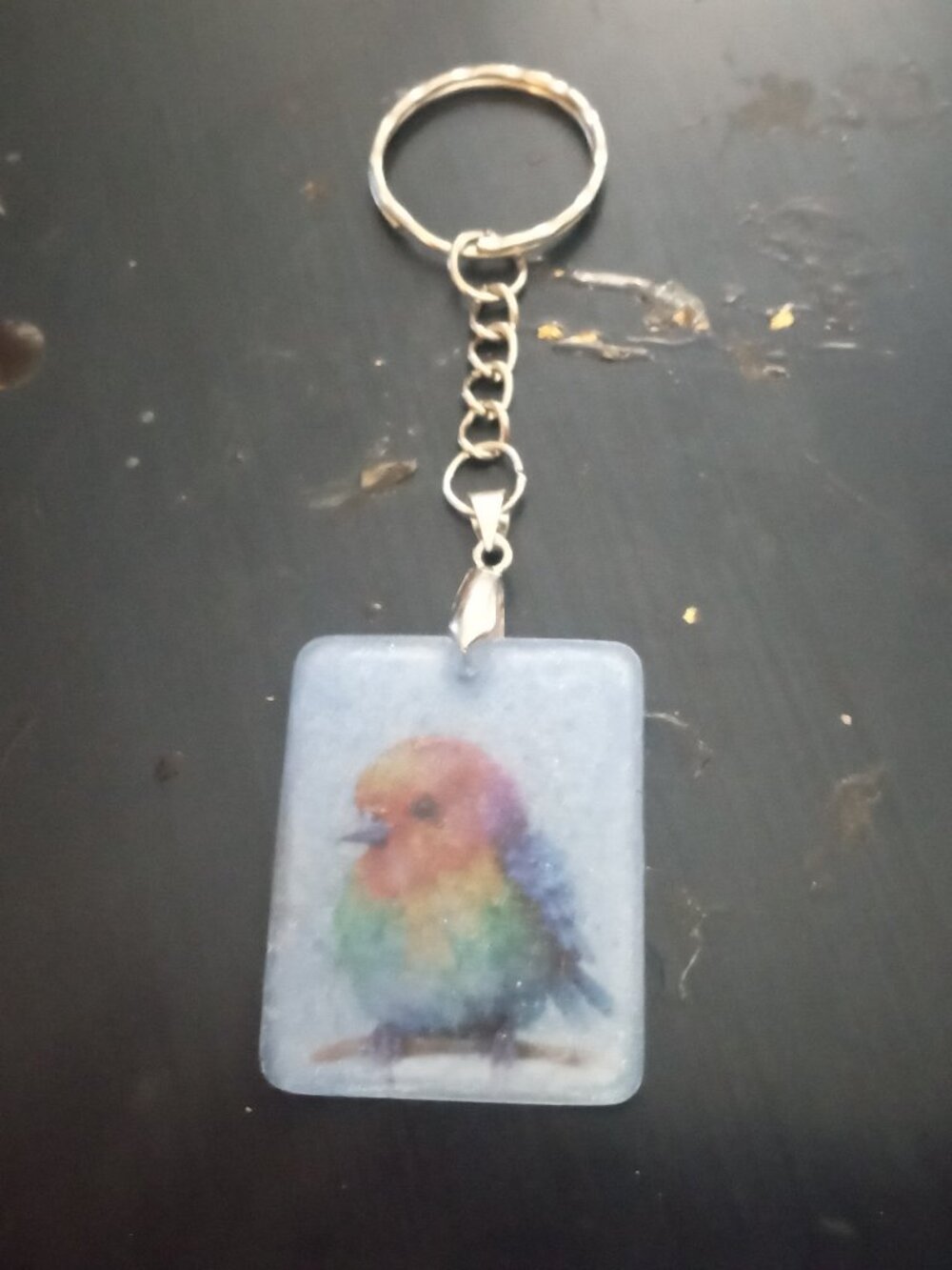 Handmade Blue Bird Keychain